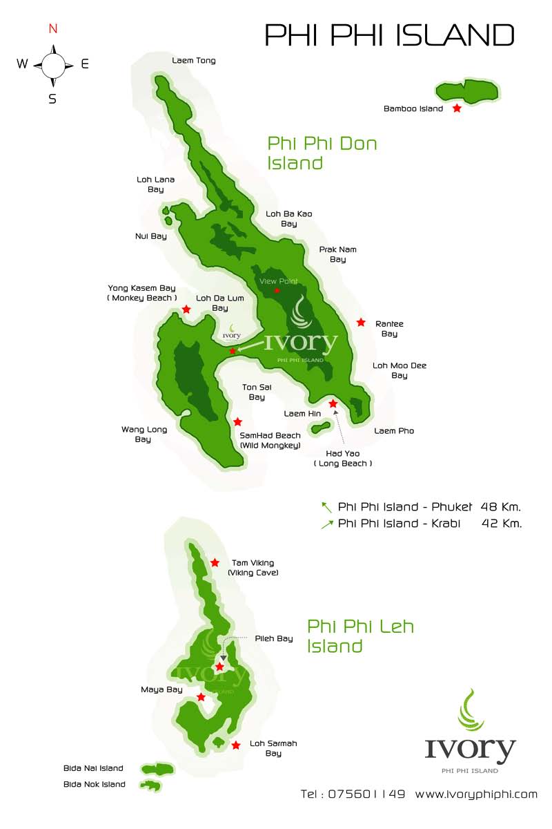 Phi Phi Island map